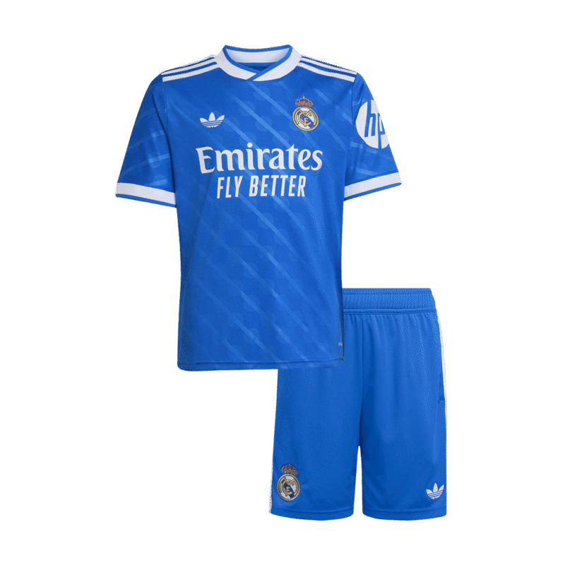 Real_Madrid_Third_Away_Kids_Soccer_Jerseys_Kit_2025_26_1.png Kid's Real Madrid Third Away Kit - Jersey+Shorts 2025/26