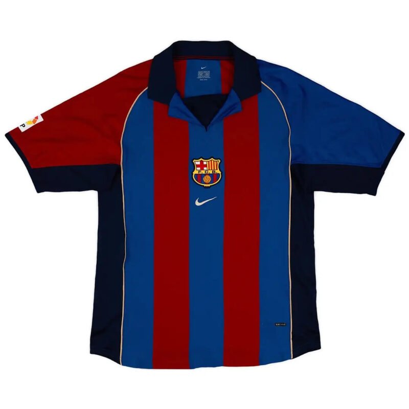 Retro Barcelona 2001/02 Home Soccer Jersey