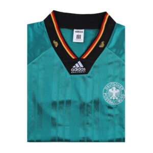 V?ller #9 Retro Germany Away Football Jersey Euro Cup 1992