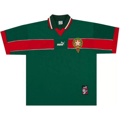 RetroMoroccoHomeJerseyWorldCup1998.jpg Retro Morocco 1998 Home Soccer Jersey