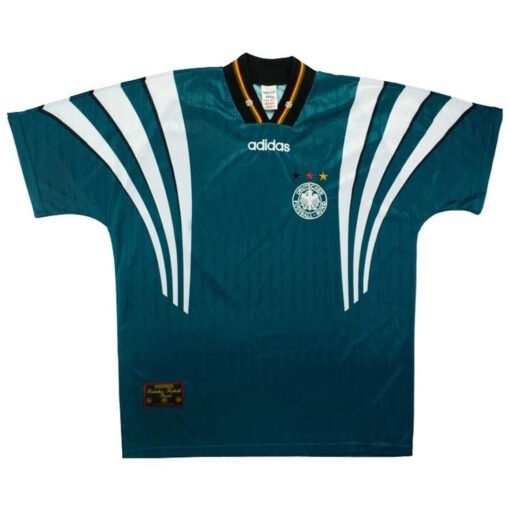 Retro Germany Away Football Jersey Euro Cup 1996