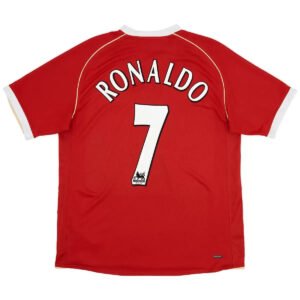 Ronaldo7RetroManchesterUnitedHomeJersey200607.jpg Ronaldo #7 Manchester United 2006/07 Home Retro Soccer Jersey