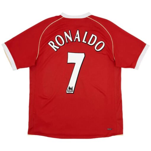 Ronaldo7RetroManchesterUnitedHomeJersey200607.jpg Ronaldo #7 Manchester United 2006/07 Home Retro Soccer Jersey