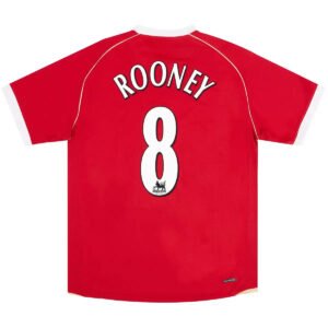 Rooney #8 Manchester United 2006/07 Home Retro Soccer Jersey