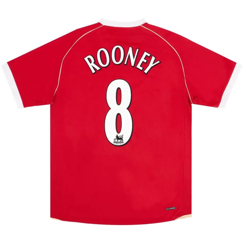 Rooney #8 Manchester United 2006/07 Home Retro Soccer Jersey