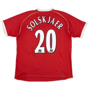 Solskjaer20RetroManchesterUnitedHomeJersey200607.jpg Solskjaer #20 Manchester United 2006/07 Home Retro Soccer Jersey