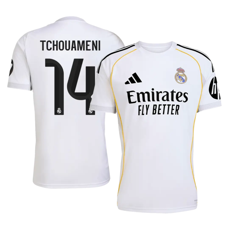 TCHOUAMENI #14 Real Madrid Home Soccer Jersey 2025/26