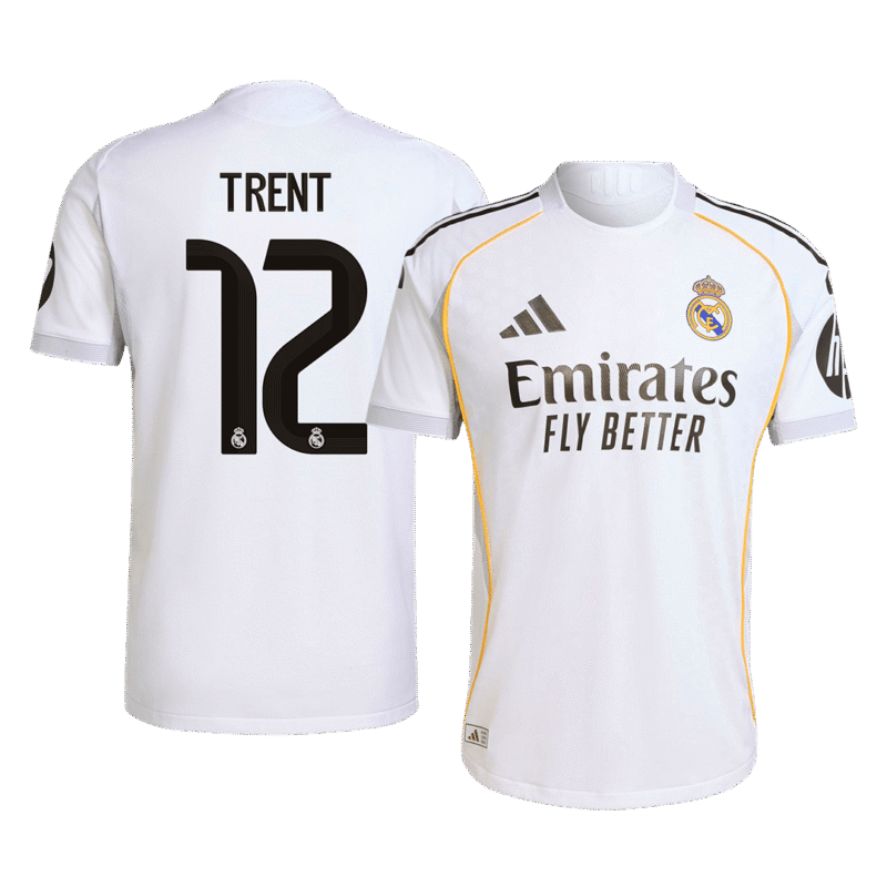TRENT #12 Real Madrid Home Player Version Soccer Jersey 2025/26 White
