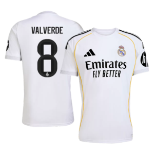 VALVERDE_8_Real_Madrid_Home_Soccer_Jersey_202526.png VALVERDE #8 Real Madrid Home Soccer Jersey 2025/26
