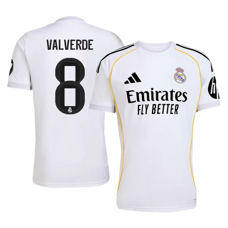 VALVERDE_8_Real_Madrid_Home_Soccer_Jersey_202526.png VALVERDE #8 Real Madrid Home Soccer Jersey 2025/26