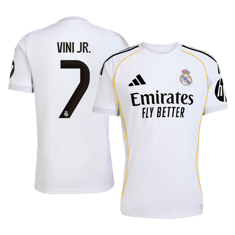 VINI JR. #7 Real Madrid Home Soccer Jersey 2025/26 White