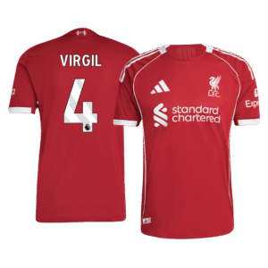 VIRGIL #4 Liverpool Home Player Version Soccer Jersey 2025/26