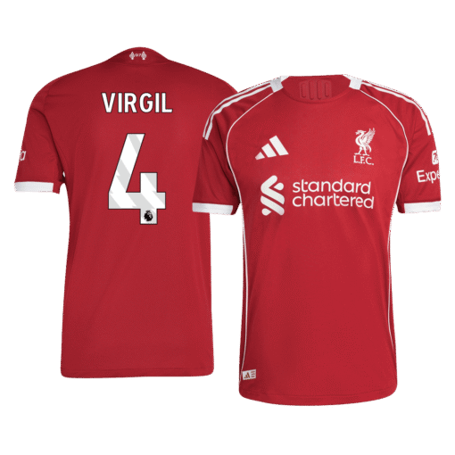VIRGIL #4 Liverpool Home Player Version Soccer Jersey 2025/26