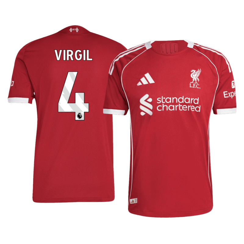 VIRGIL #4 Liverpool Home Player Version Soccer Jersey 2025/26