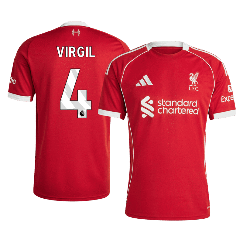 VIRGIL #4 Liverpool Home Soccer Jersey 2025/26