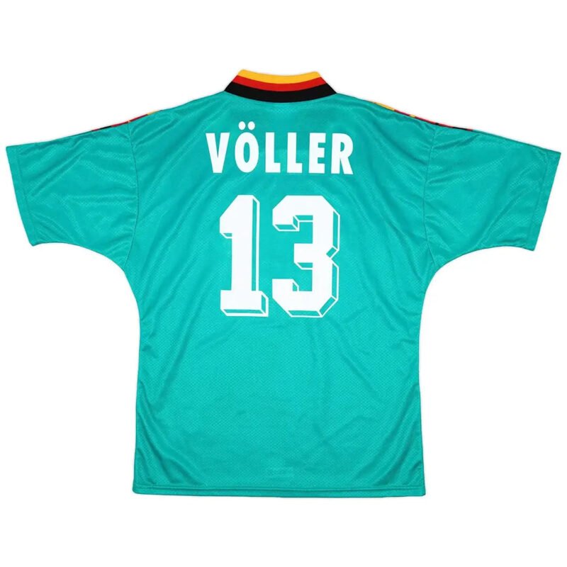 V?ller #13 Retro Germany Away Football Jersey World Cup 1994