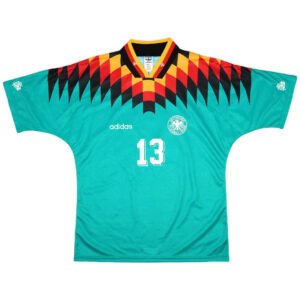 V?ller #13 Retro Germany Away Football Jersey World Cup 1994