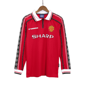 a680ccc3b2fd103cb283507ac0f8ef8a.png Manchester United 1998/99 Home Long Sleeve Retro Soccer Jersey