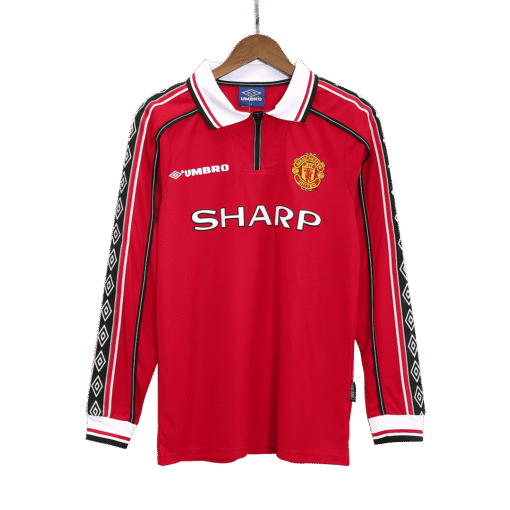a680ccc3b2fd103cb283507ac0f8ef8a.png Manchester United 1998/99 Home Long Sleeve Retro Soccer Jersey