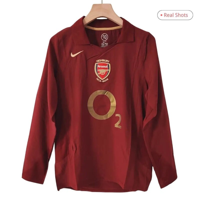 arsenal200506homelongjersey_2.jpg Arsenal 2005/06 Home Retro Soccer Jersey Long Sleeve
