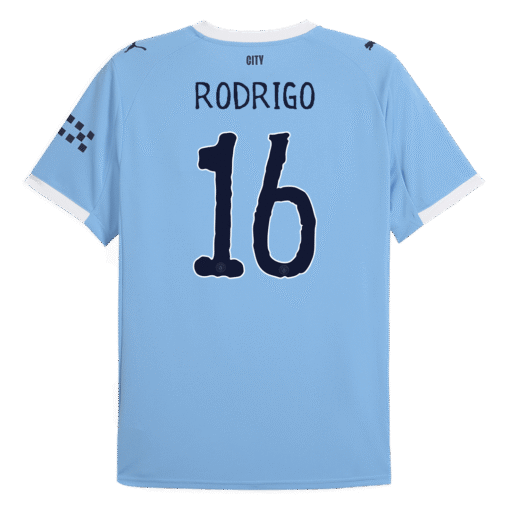 b19f9afdde374a93071cce647cec5ec9.png RODRIGO #16 Manchester City Home Soccer Jersey 2025/26 Blue - Club World Cup