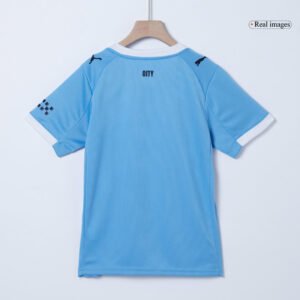 Manchester City Kid's Home Soccer Jersey Kit (Jersey+Shorts) 2025/26 Blue