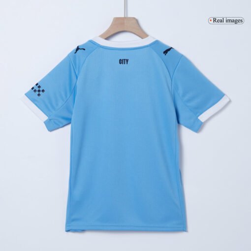 Manchester City Kid's Home Soccer Jersey Kit (Jersey+Shorts) 2025/26 Blue