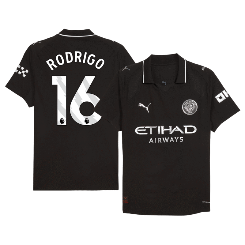 RODRIGO #16 Manchester City Away Player Version Soccer Jersey 2025/26