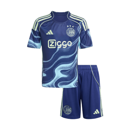 d5d742aa596f171f2922db9b64aaab53.png Ajax Kid's Away Kit - Jersey+Shorts 2025/26