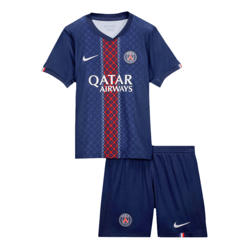e88a729f0ae082c2370c5bdc5d86a2de.png Kid's PSG Home Jersey Kit - Jersey+Shorts 2025/26