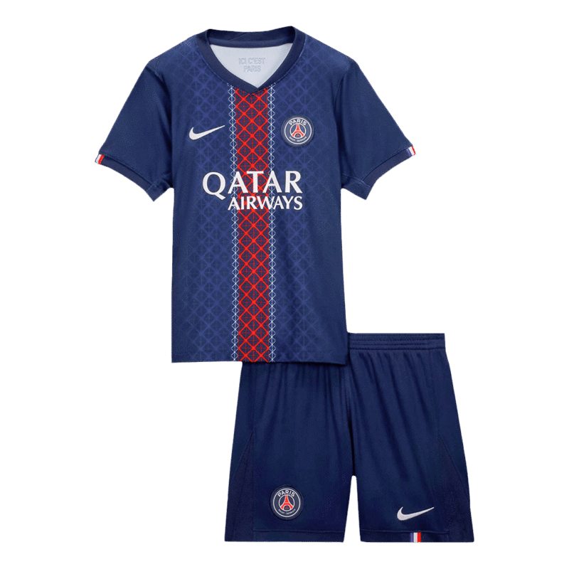 e88a729f0ae082c2370c5bdc5d86a2de.png Kid's PSG Home Jersey Kit - Jersey+Shorts 2025/26