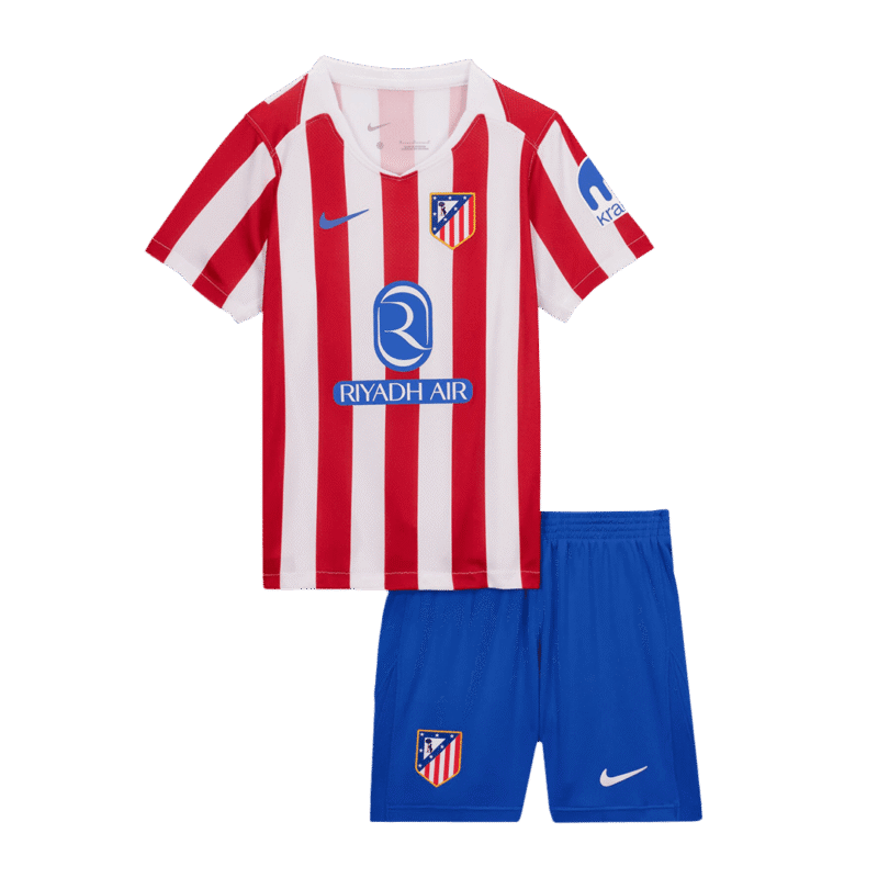 e8ee3046c4ce558e5f77fd8ba819e453_a23510df-6a2b-4c27-b536-2ccac2c9e58a.png Atletico Madrid Kid's Home Kit - Jersey+Shorts 2025/26