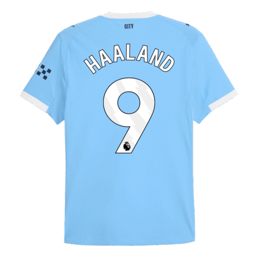 ea27ae7cc84ce37e91e20010ffe28462.png HAALAND #9 Manchester City Home Player Version Soccer Jersey 2025/26 Blue