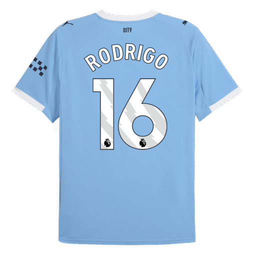 RODRIGO #16 Manchester City Home Soccer Jersey 2025/26 Blue