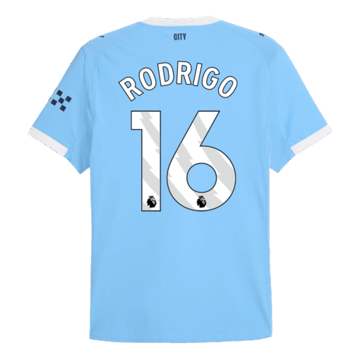 f923f127695820c1ec2a4983f3dab278.png RODRIGO #16 Manchester City Home Player Version Soccer Jersey 2025/26 Blue