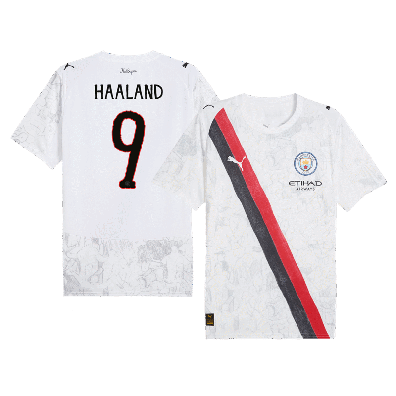 fcb1e8a186102c9e31c36c13ab9b53a9.png HAALAND #9 Manchester City KidSuper Soccer Jersey 2025/26 White - Club World Cup