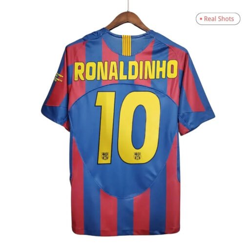 1-200506_ucl_home_2.jpg Barcelona Ronaldinho #10 2005/06 Retro Home Soccer Jersey - UCL Final