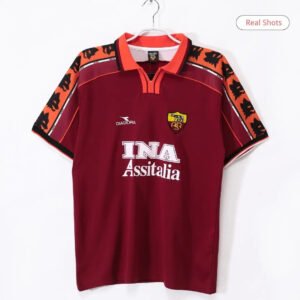 199899RomaHomejersey_1.jpg TOTTI #10 Retro Roma Home Soccer Jersey 1998/99