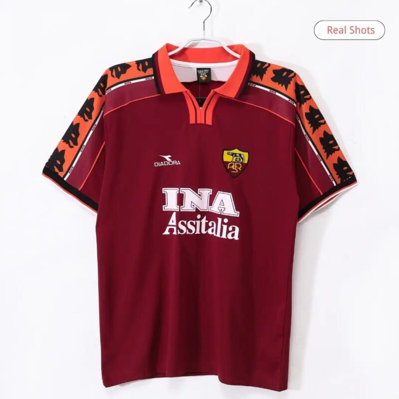 199899RomaHomejersey_1.jpg Retro Roma Home Soccer Jersey 1998/99