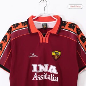 199899RomaHomejersey_2.jpg TOTTI #10 Retro Roma Home Soccer Jersey 1998/99