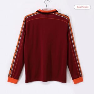 199899RomaHomejerseylong_1.jpg Roma 1998/99 Home Retro Soccer Long Sleeve Jersey