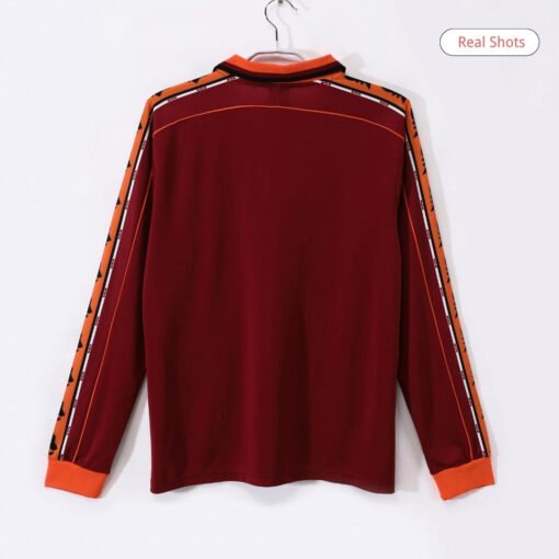 199899RomaHomejerseylong_1.jpg Roma 1998/99 Home Retro Soccer Long Sleeve Jersey