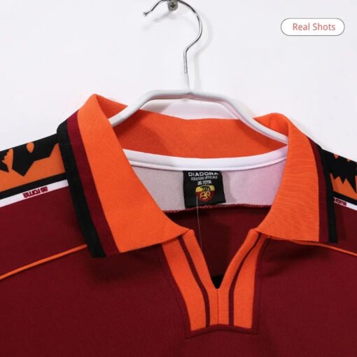 199899RomaHomejerseylong_3.jpg Roma 1998/99 Home Retro Soccer Long Sleeve Jersey