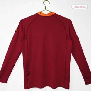200001romahomejerseylong_2.jpg Roma 2000/01 Home Retro Soccer Long Sleeve Jersey