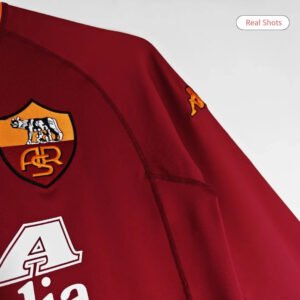 200001romahomejerseylong_4.jpg Roma 2000/01 Home Retro Soccer Long Sleeve Jersey