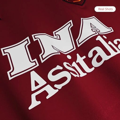 200001romahomejerseylong_5.jpg Roma 2000/01 Home Retro Soccer Long Sleeve Jersey