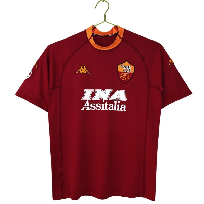 200102romaretrohomejersey_1.jpg Retro Roma Home Soccer Jersey 2000/01