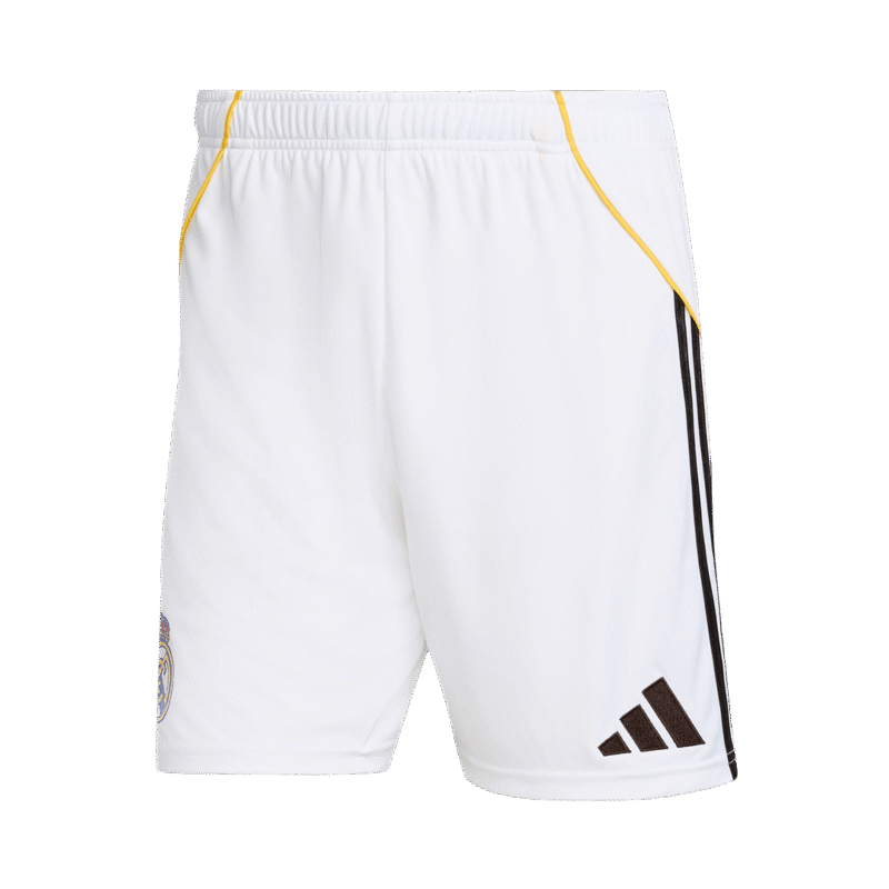531678bd334d384a6f7afa03c552afb6.png Real Madrid Home Soccer Shorts 25/26 White