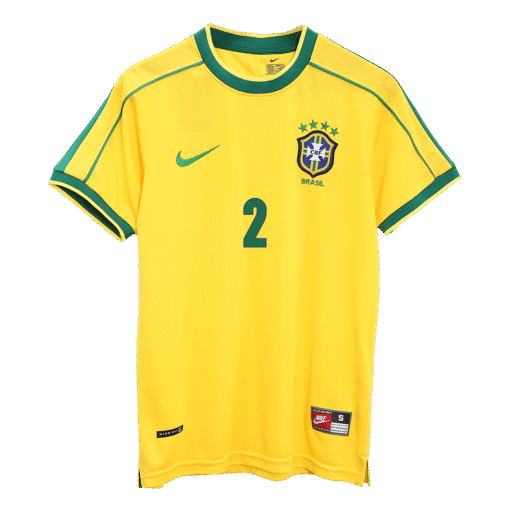 6367bc0abd4ff86d235684a92fe77d8e.png CAFU #2 Retro 1998 Brazil Home Football Jersey - World Cup