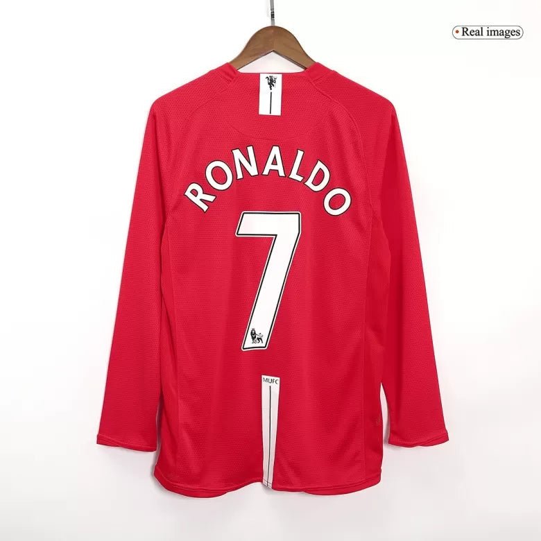 65656e1d8968d1c1d3b56702a90bfdb3.jpg RONALDO #7 Manchester United 2007/08 Home Long Sleeve Retro Soccer Jersey